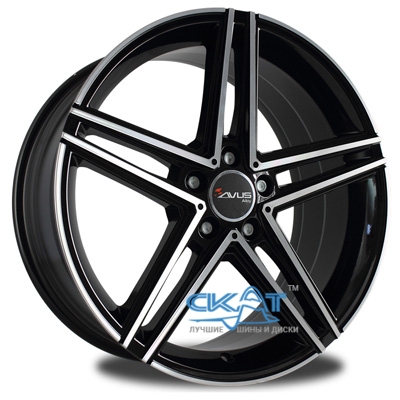 Avus AC-515 7,5x17 5x112 ET52,5 DIA66,6 (black polished)