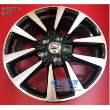 Replica Nissan (NS5274) 7x16 5x114,3 ET40 DIA66,1 (black machined face)