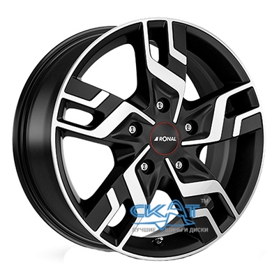 Ronal R64 7x17 5x120 ET55 DIA65,1 (jet black matt front diamond cut)